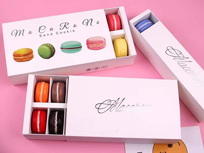 علبة ورق مقوى للماكرون/الشوكولاته/الكعك